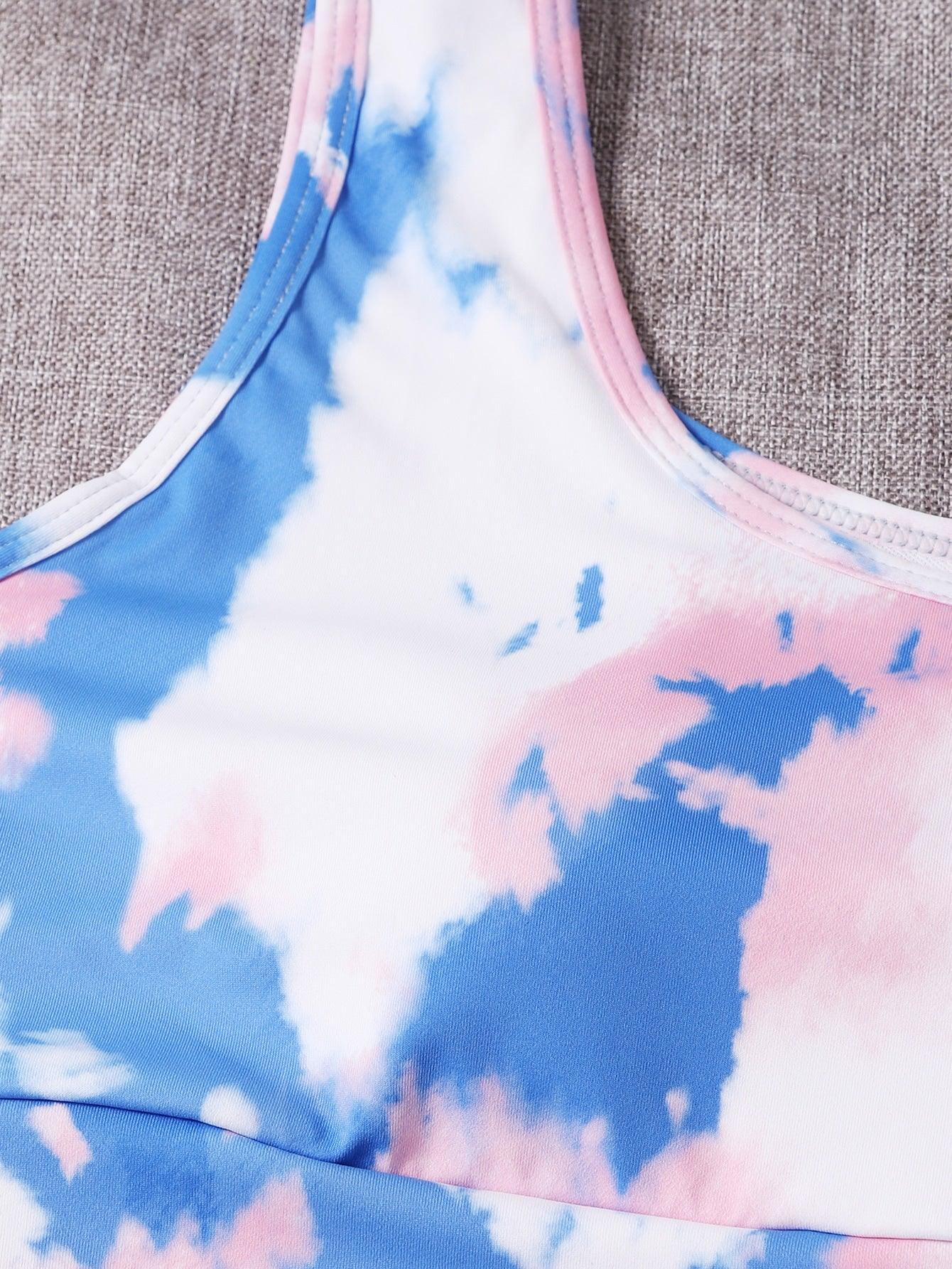 TYE IT HIGH STRETCH YOGA SET - pink kangaroo yoga