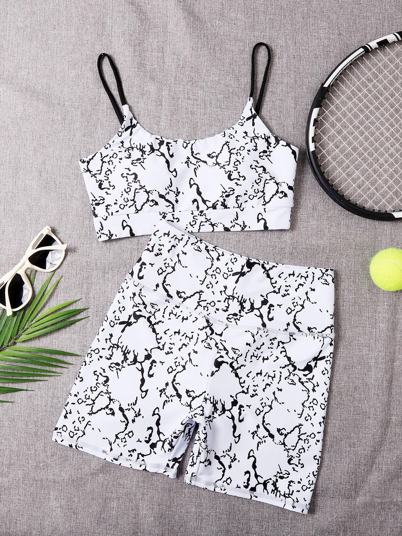 ALL OVER YOGA SET - pink kangaroo yoga