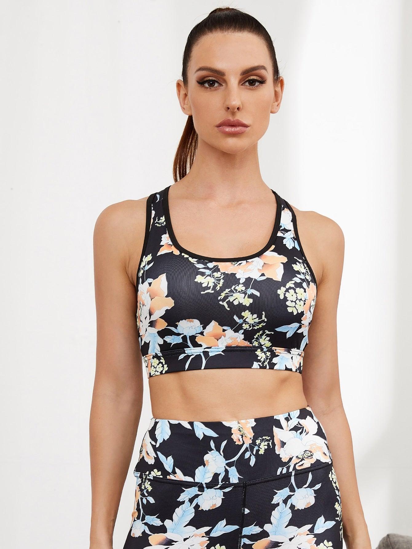 FLORAL YOGA SET - pink kangaroo yoga