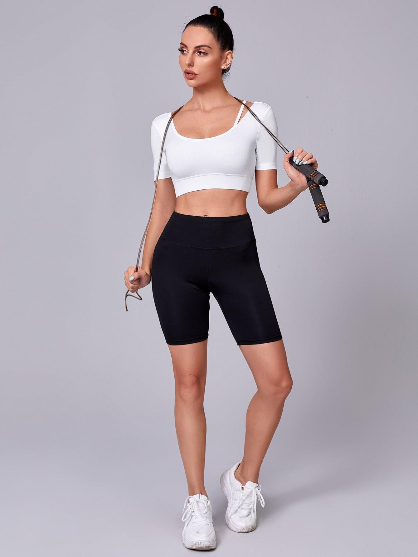 CUT OUT SCOOP TOP - pink kangaroo yoga