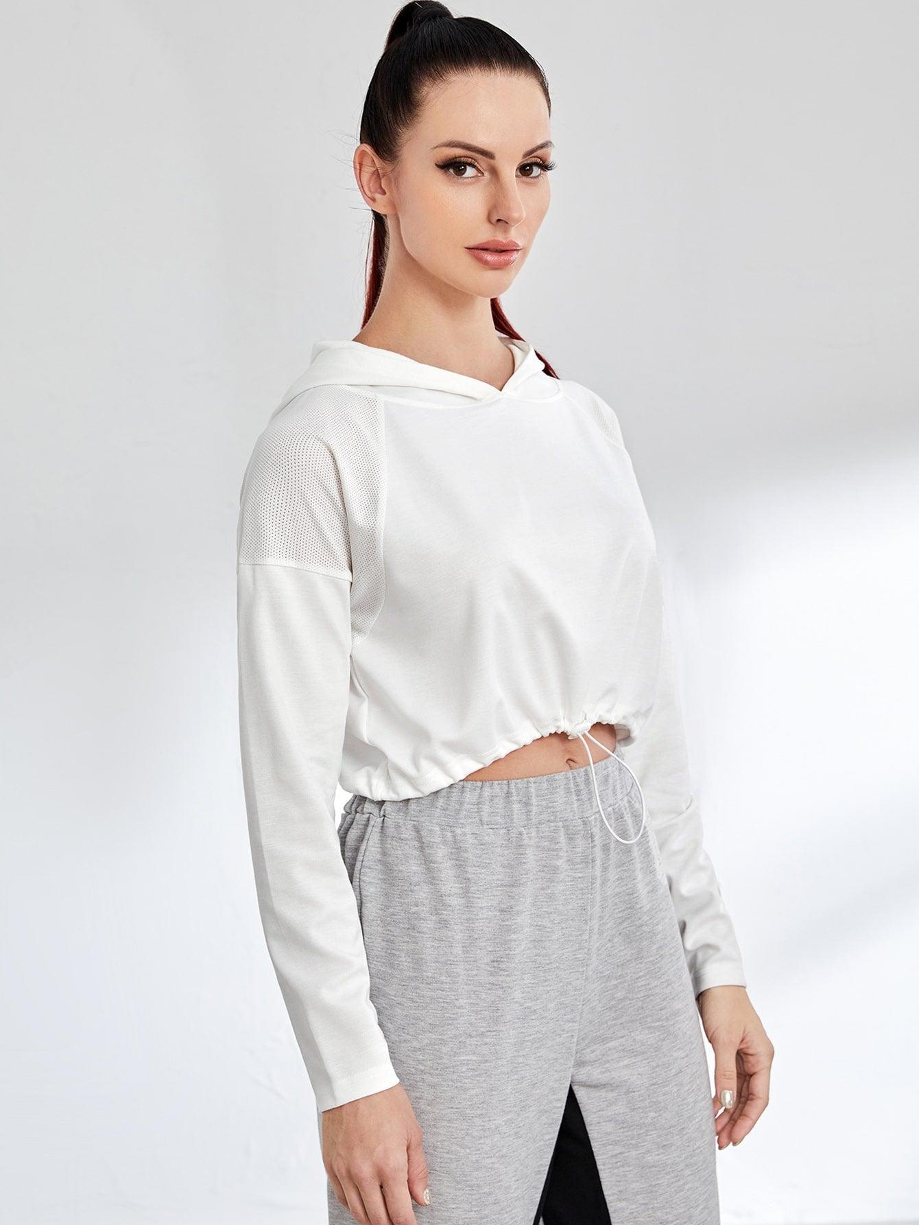 SOFT MESH HOODIE - pink kangaroo yoga