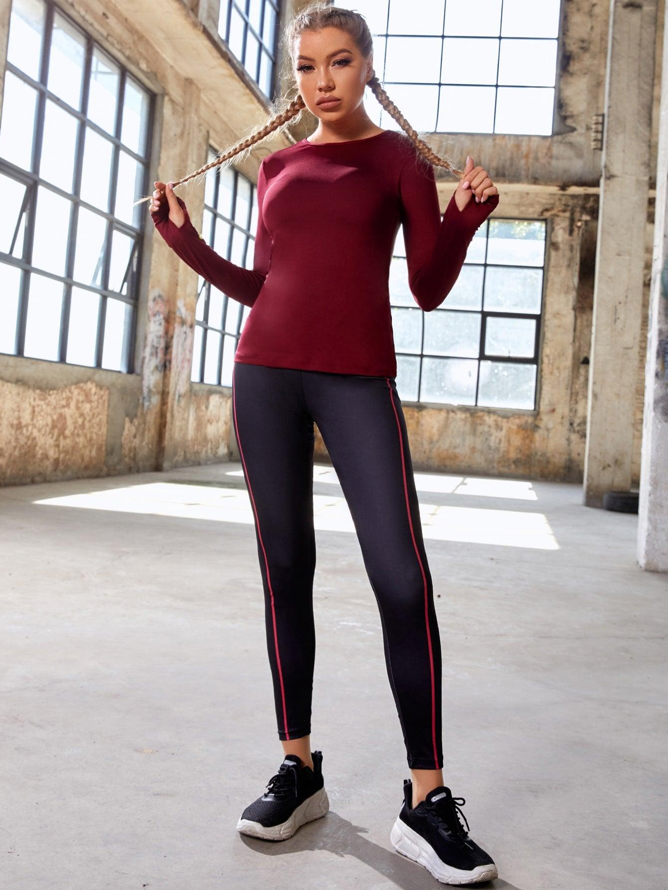 SOLID CUTOUT SPORTS TOP - pink kangaroo yoga