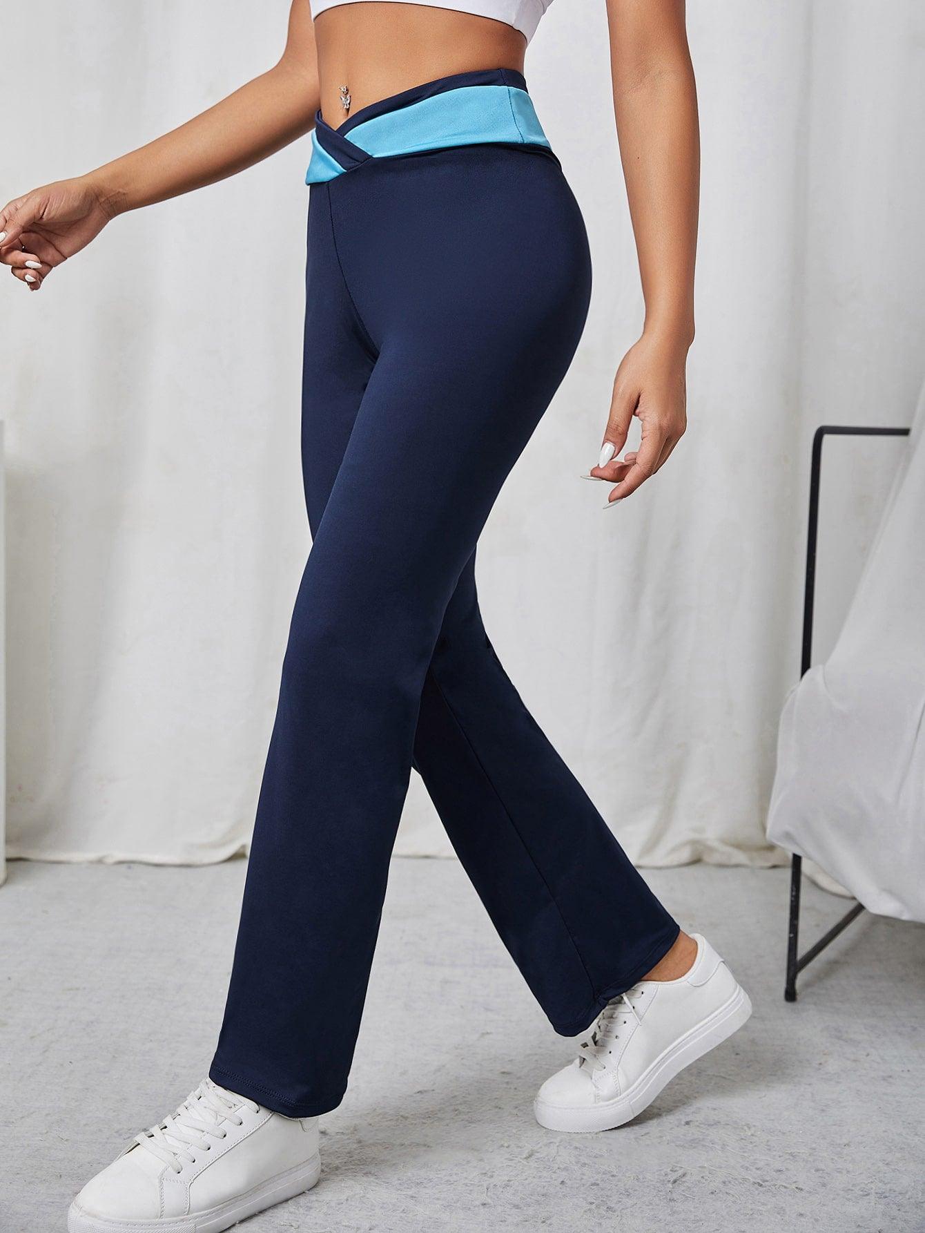 WIDE SPORTS LEGGINGS - pink kangaroo yoga