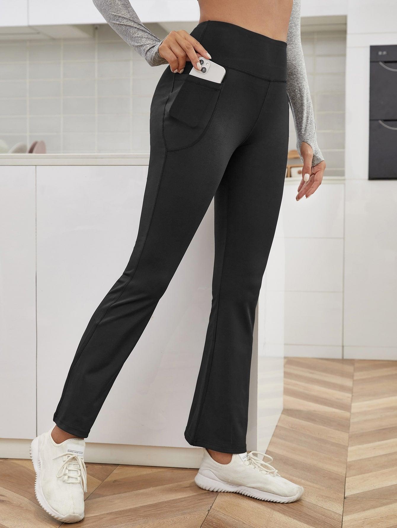 HIGH STRETCH FLARE LEGGINGS - pink kangaroo yoga