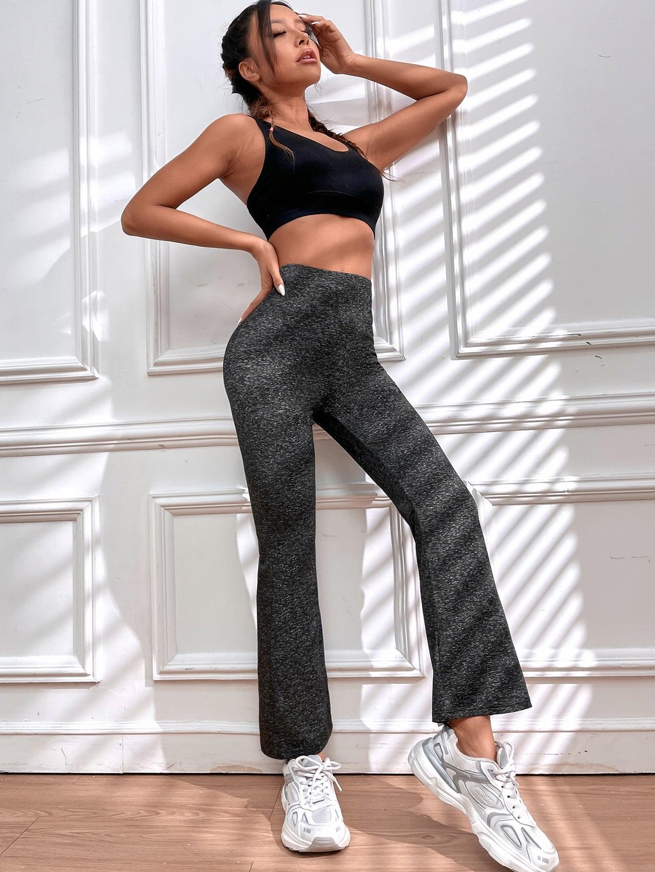 FLARED LEGGINGS - pink kangaroo yoga