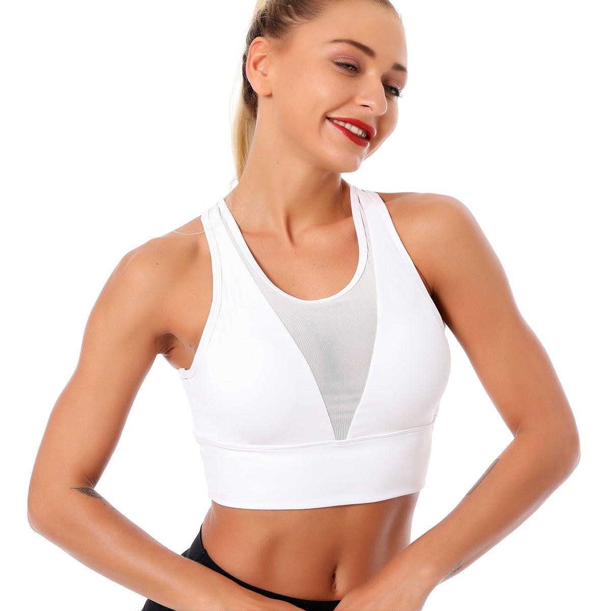 MESH PUSH UP TOP - pink kangaroo yoga