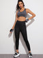 SIDE KRISS KROSS LEGGINGS - pink kangaroo yoga