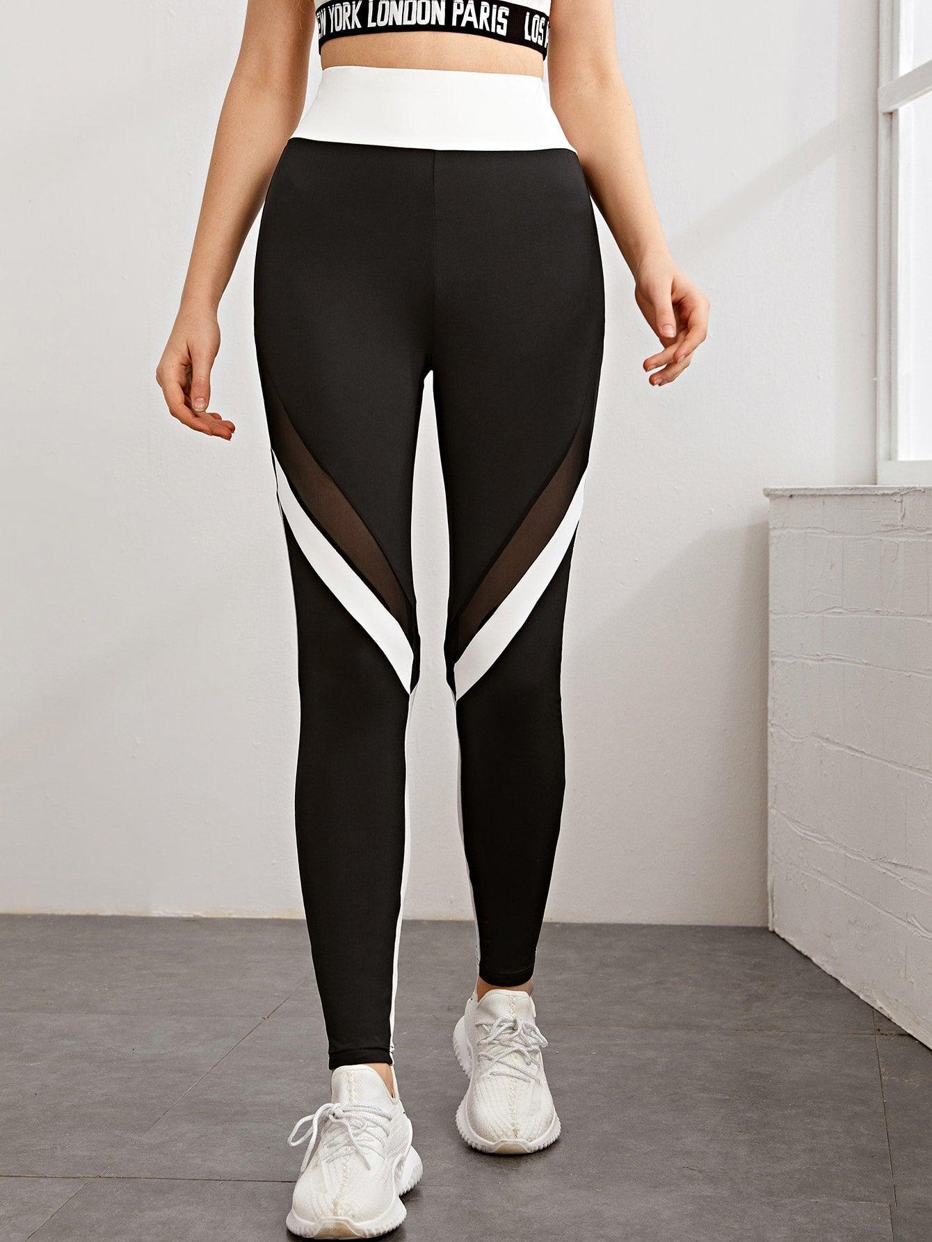 WIDE MESH LEGGINGS - pink kangaroo yoga