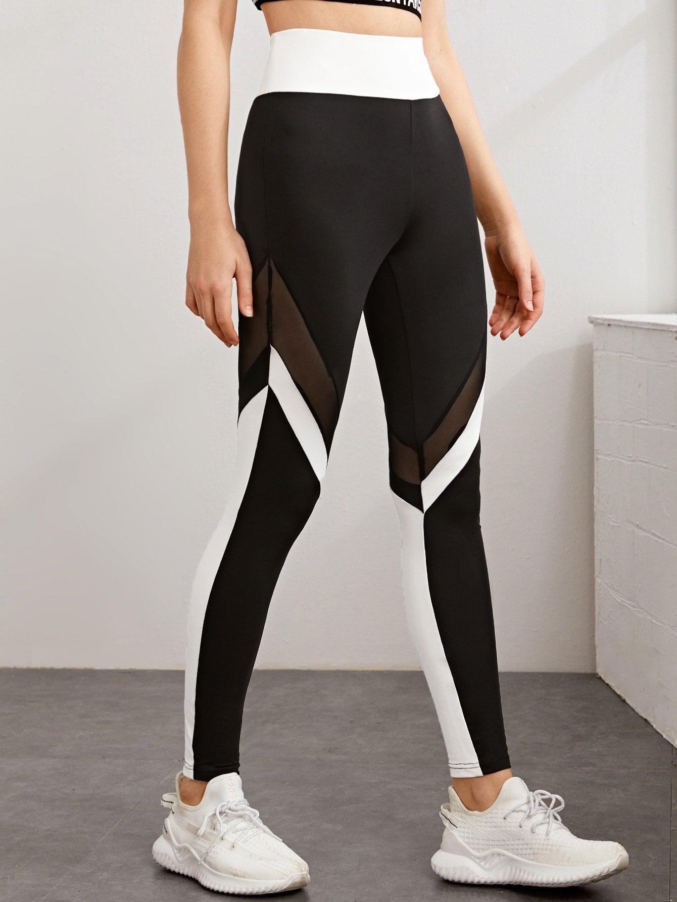 WIDE MESH LEGGINGS - pink kangaroo yoga