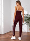 CAMI DRAWSTRING SWEAT SET - pink kangaroo yoga