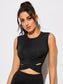 SLIM FIT SPORTS TOP - pink kangaroo yoga