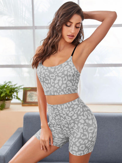 ALL OVER SPORTS SET - pink kangaroo yoga