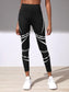 STRIPED CROPPED SPORTS LEGGINGS - pink kangaroo yoga