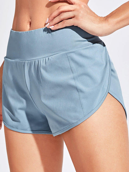 SOLID DOLPHIN SHORTS - pink kangaroo yoga