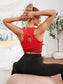 STRIPE CUT OUT TOP - pink kangaroo yoga