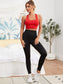 STRIPE CUT OUT TOP - pink kangaroo yoga