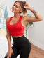 STRIPE CUT OUT TOP - pink kangaroo yoga