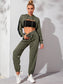 SUPER CROP HOODIE AND PANTS - pink kangaroo yoga