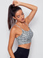 KRISS KROSS PRINT SPORTS BRA - pink kangaroo yoga