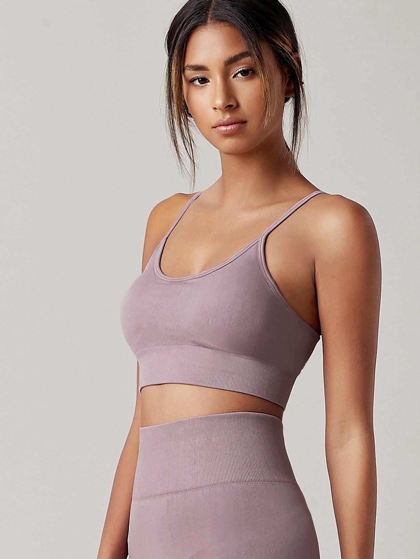 BASIC SPORTS BRA - pink kangaroo yoga