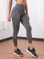 SOLID WAIST HIGH LEGGINGS - pink kangaroo yoga