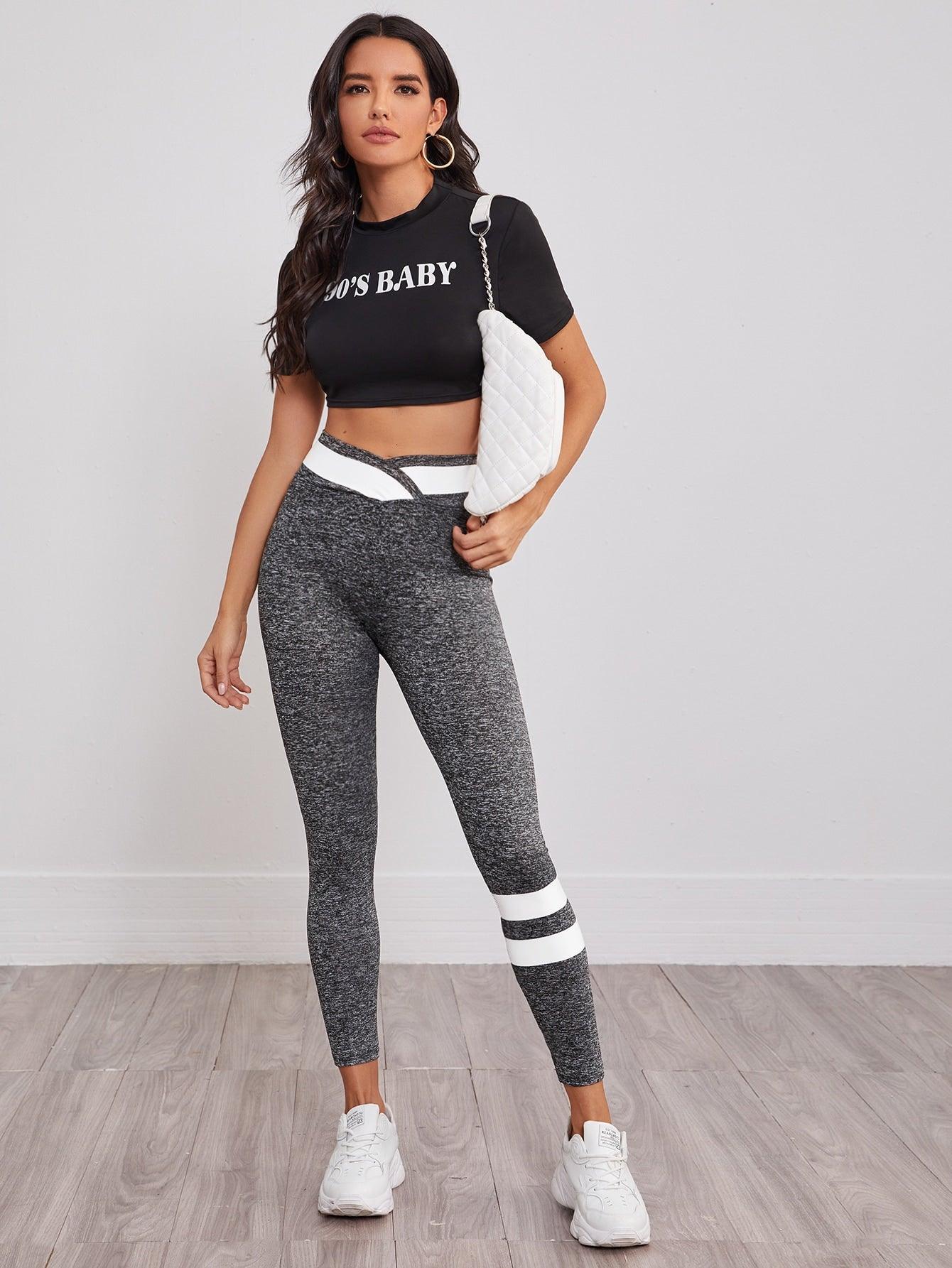 WIDE SPORTS LEGGINGS - pink kangaroo yoga
