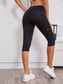 MESH INSERT CROP PANTS - pink kangaroo yoga