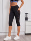 MESH INSERT CROP PANTS - pink kangaroo yoga