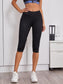 MESH INSERT CROP PANTS - pink kangaroo yoga