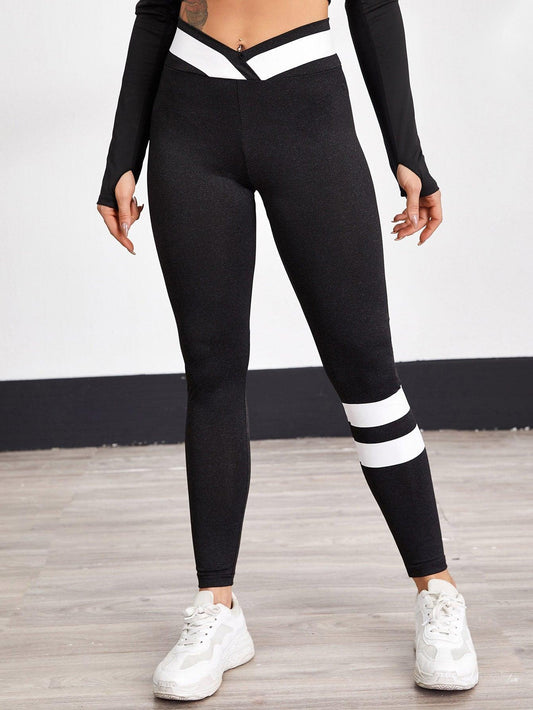 WIDE SPORTS LEGGINGS - pink kangaroo yoga
