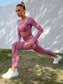 SEAMLESS SKINNY YOGA SET - pink kangaroo yoga