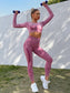 SEAMLESS SKINNY YOGA SET - pink kangaroo yoga