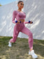 SEAMLESS SKINNY YOGA SET - pink kangaroo yoga