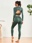 BACK CUT OUT YOGA SET - pink kangaroo yoga
