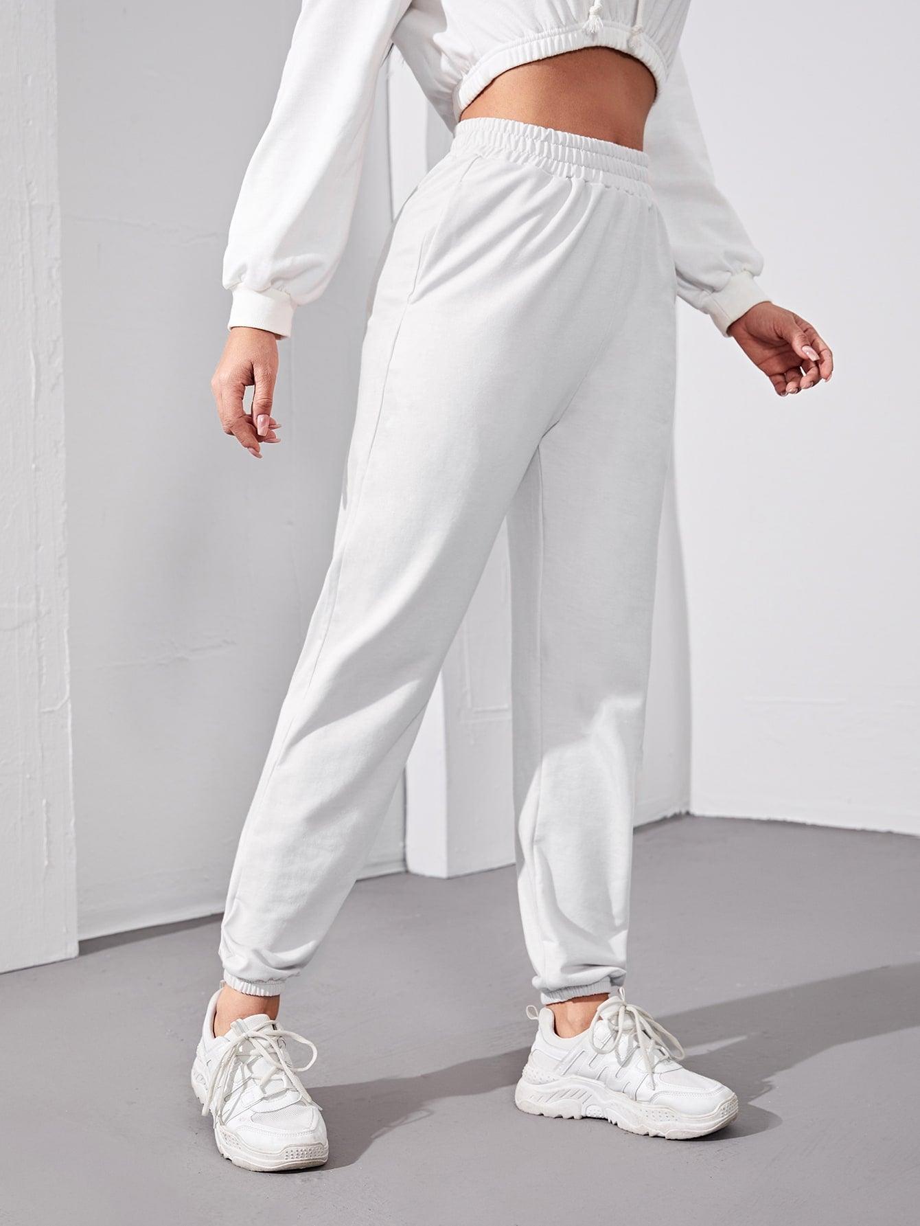 ELASTIC CASUAL PANTS - pink kangaroo yoga