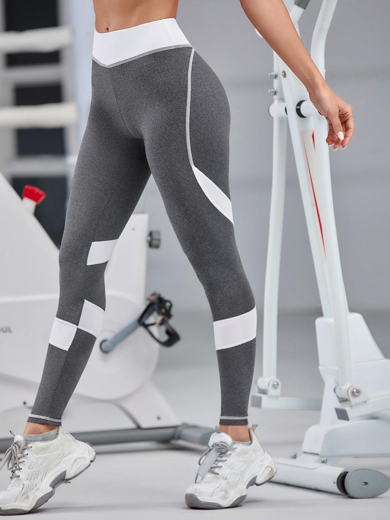 CONTRAST SPORTS LEGGINGS - pink kangaroo yoga