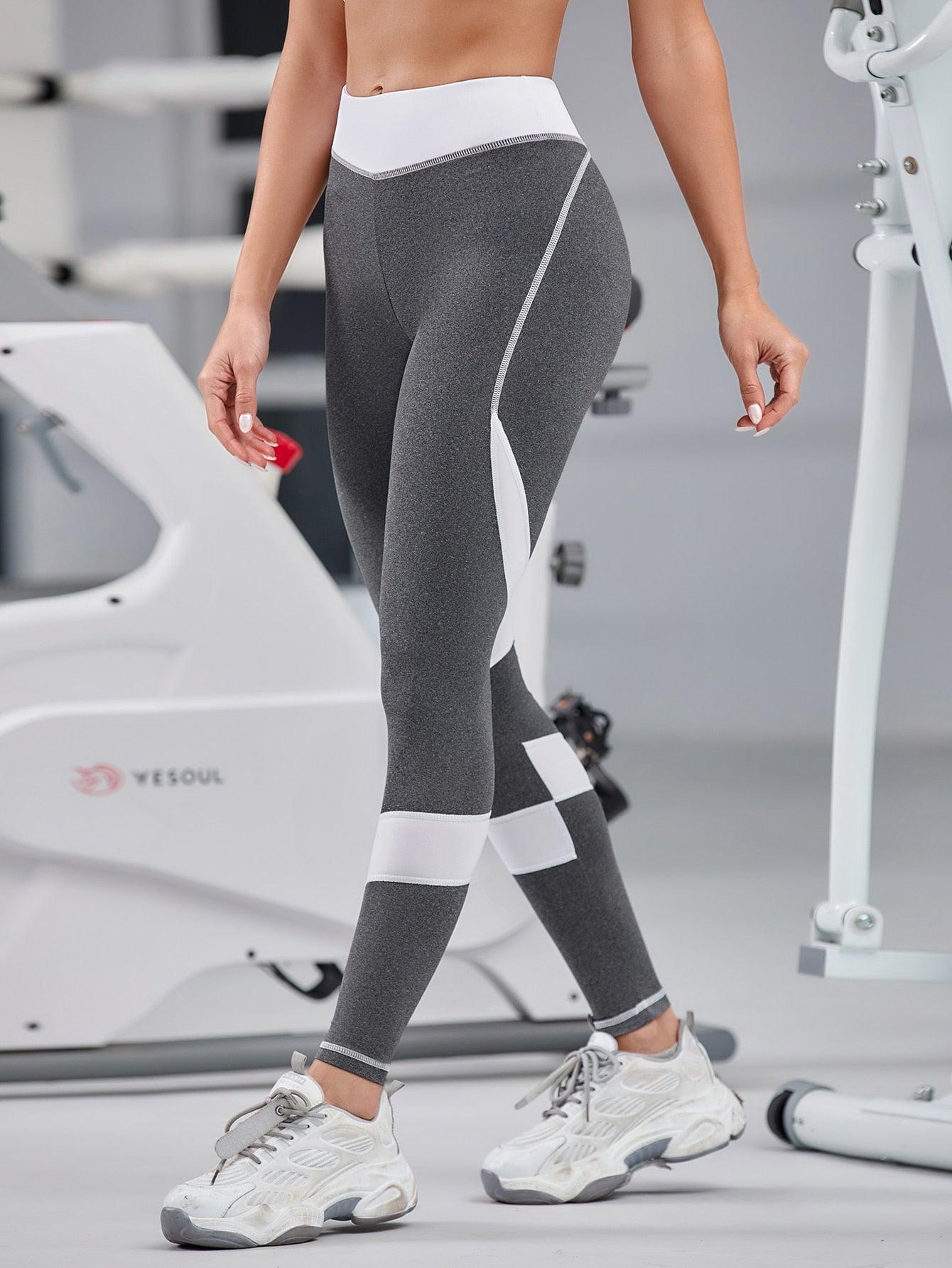 CONTRAST SPORTS LEGGINGS - pink kangaroo yoga