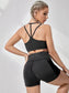 SOLID MESH SPORTS SET - pink kangaroo yoga