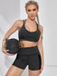 SOLID MESH SPORTS SET - pink kangaroo yoga