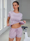 FISHNET SPORTS SET - pink kangaroo yoga