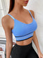 STRIPED BRA TOP - pink kangaroo yoga
