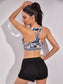 CAMO SPORTS BRA - pink kangaroo yoga