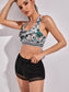 CAMO SPORTS BRA - pink kangaroo yoga
