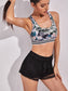 CAMO SPORTS BRA - pink kangaroo yoga