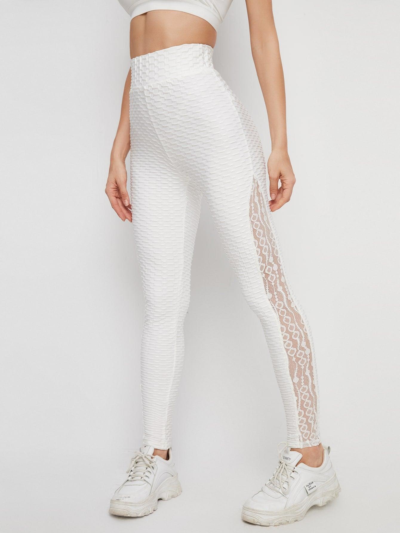 SIDE LACE LEGGINGS - pink kangaroo yoga