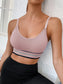 STRIPED BRA TOP - pink kangaroo yoga