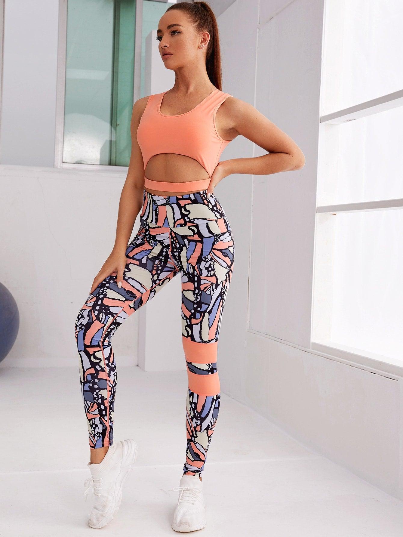 HIGH STRETCH YOGA SET - pink kangaroo yoga