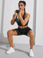MESH INSERT YOGA SET - pink kangaroo yoga