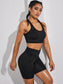 MESH INSERT YOGA SET - pink kangaroo yoga
