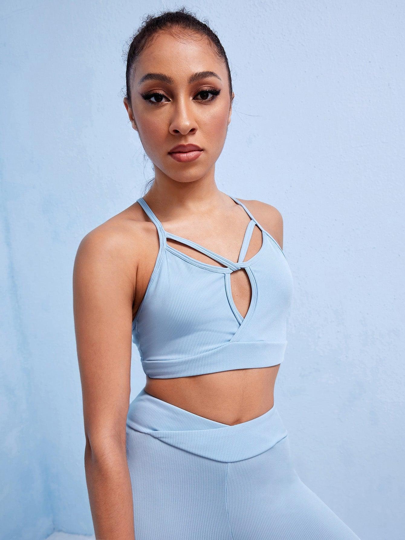 BACKLESS KRISS KROSS SET - pink kangaroo yoga